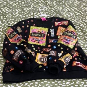 QUEEN OF SPARKLES Halloween Candy Sweatshirt